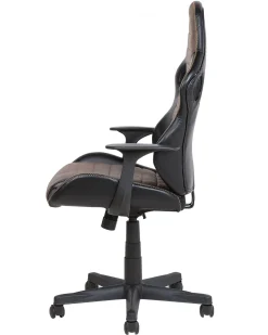 Beliani Tyotuoli Keinonahka Musta/Ruskea Supreme Best Sale