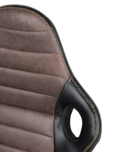 Beliani Tyotuoli Keinonahka Musta/Ruskea Supreme Best Sale