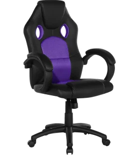 Beliani Tyotuoli Keinonahka Musta/Violetti Fighter Clearance