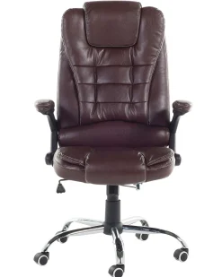 Beliani Tyotuoli Keinonahka Ruskea Royal Cheap