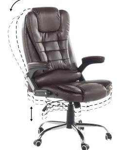 Beliani Tyotuoli Keinonahka Ruskea Royal Cheap