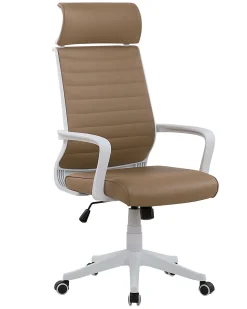 Beliani Tyotuoli Keinonahka Vaaleanruskea Leader Fashion