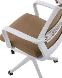 Beliani Tyotuoli Keinonahka Vaaleanruskea Leader Fashion