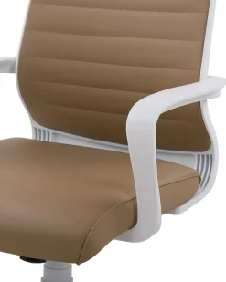 Beliani Tyotuoli Keinonahka Vaaleanruskea Leader Fashion