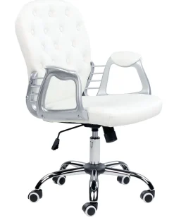 Beliani Tyotuoli Keinonahka Valkoinen Princess Sale