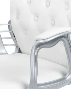 Beliani Tyotuoli Keinonahka Valkoinen Princess Sale