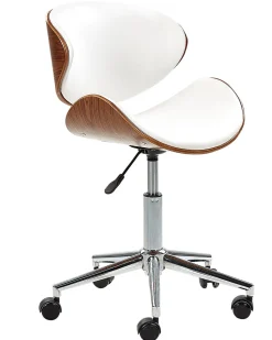 Beliani Tyotuoli Keinonahka Valkoinen Rotterdam Fashion