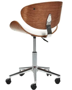 Beliani Tyotuoli Keinonahka Valkoinen Rotterdam Fashion