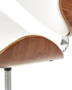 Beliani Tyotuoli Keinonahka Valkoinen Rotterdam Fashion