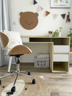 Beliani Tyotuoli Keinonahka Valkoinen Rotterdam Fashion