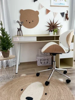 Beliani Tyotuoli Keinonahka Valkoinen Rotterdam Fashion