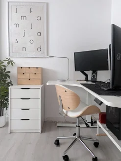 Beliani Tyotuoli Keinonahka Valkoinen Rotterdam Fashion