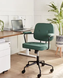 Beliani Tyotuoli Keinonahka Vihrea Pawnee Sale