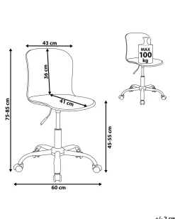 Beliani Tyotuoli Muovi Valkoinen Vamo Best Sale
