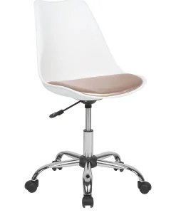 Beliani Tyotuoli Muovi Valkoinen/Ruusukulta Dakota Ii Store