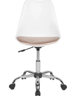 Beliani Tyotuoli Muovi Valkoinen/Ruusukulta Dakota Ii Store