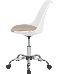 Beliani Tyotuoli Muovi Valkoinen/Ruusukulta Dakota Ii Store