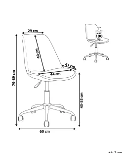 Beliani Tyotuoli Muovi Valkoinen/Ruusukulta Dakota Ii Store