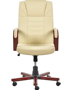 Beliani Tyotuoli Nahka Hierova Beige Diamond Clearance