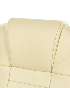 Beliani Tyotuoli Nahka Hierova Beige Diamond Clearance