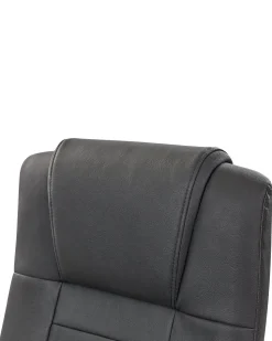 Beliani Tyotuoli Nahka Hierova Musta Diamond Sale