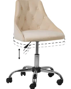 Beliani Tyotuoli Sametti Beige Parrish Best