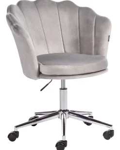 Beliani Tyotuoli Sametti Harmaa Monticello Fashion