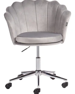 Beliani Tyotuoli Sametti Harmaa Monticello Fashion