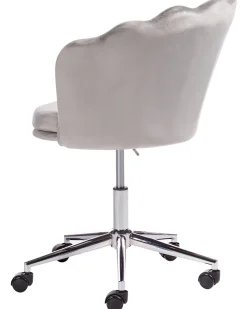 Beliani Tyotuoli Sametti Harmaa Monticello Fashion