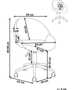 Beliani Tyotuoli Sametti Harmaa Selma Sale