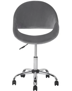 Beliani Tyotuoli Sametti Harmaa Selma Sale