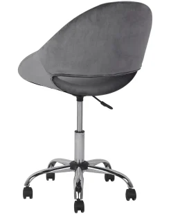 Beliani Tyotuoli Sametti Harmaa Selma Sale