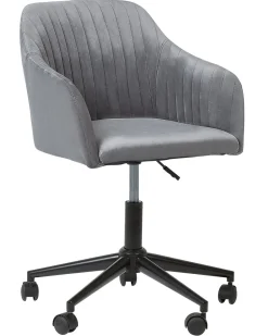 Beliani Tyotuoli Sametti Harmaa Venice Hot