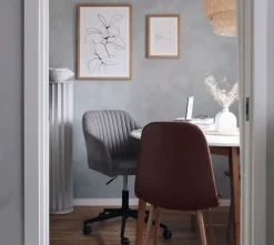 Beliani Tyotuoli Sametti Harmaa Venice Hot