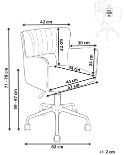 Beliani Tyotuoli Sametti Musta Sanilac Outlet