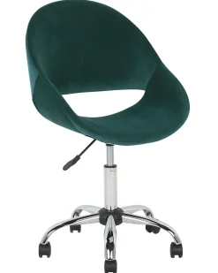 Beliani Tyotuoli Sametti Smaragdinvihrea Selma Shop