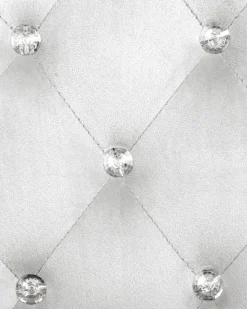 Beliani Tyotuoli Sametti Vaaleanharmaa/Hopea Princess Sale