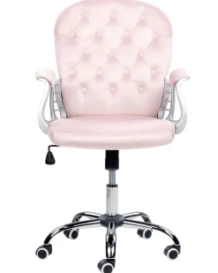 Beliani Tyotuoli Sametti Vaaleanpunainen Princess Best