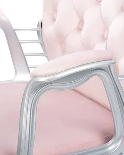 Beliani Tyotuoli Sametti Vaaleanpunainen Princess Best