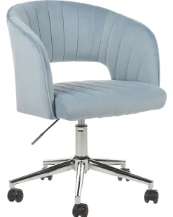 Beliani Tyotuoli Sametti Vaaleansininen Katonah Discount