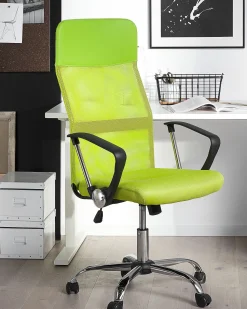 Beliani Tyotuoli Verkkokangas Limenvihrea Design Clearance