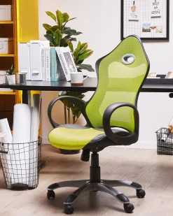 Beliani Tyotuoli Verkkokangas Limenvihrea Ichair Cheap