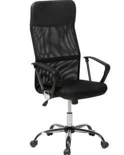 Beliani Tyotuoli Verkkokangas Musta Design New