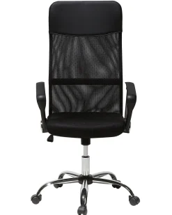 Beliani Tyotuoli Verkkokangas Musta Design New