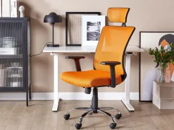 Beliani Tyotuoli Verkkokangas Oranssi Noble Online