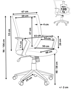 Beliani Tyotuoli Verkkokangas Punainen Relief Cheap