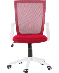 Beliani Tyotuoli Verkkokangas Punainen Relief Cheap