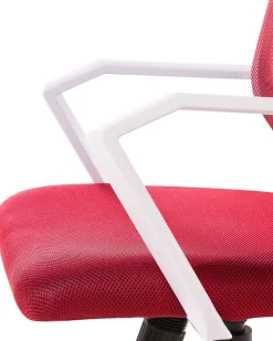 Beliani Tyotuoli Verkkokangas Punainen Relief Cheap