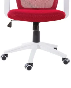 Beliani Tyotuoli Verkkokangas Punainen Relief Cheap