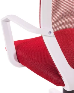 Beliani Tyotuoli Verkkokangas Punainen Relief Cheap